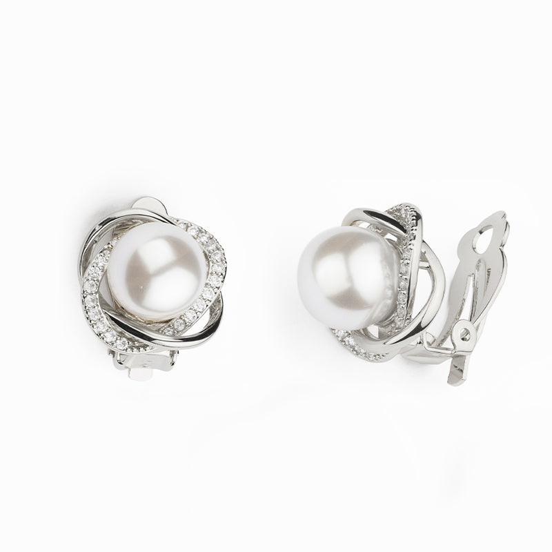 Orecchini Rosa Clip